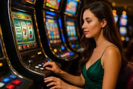 မိုဘိုင်းဖုန်းဖြင့် Casino ဂိမ်းကစားနေသောမြင်ကွင်း